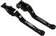 Set Brems-/Kupplungshebel für Motorräder Flexibel Einstellbar für Honda CBF 500 Schwarz 25001463-7