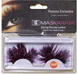 Carnival Eyelashes Feathery Polka Dots Fuchsia 2pcs