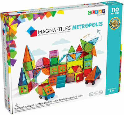 Magna-Tiles Magnetic Construction Toy Clear Colors Metropolis Kid 3++ years