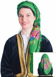 Stamco Women's Traditional Costume Headscarf Green