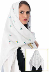 Stamco Women's Traditional Costume Headscarf White