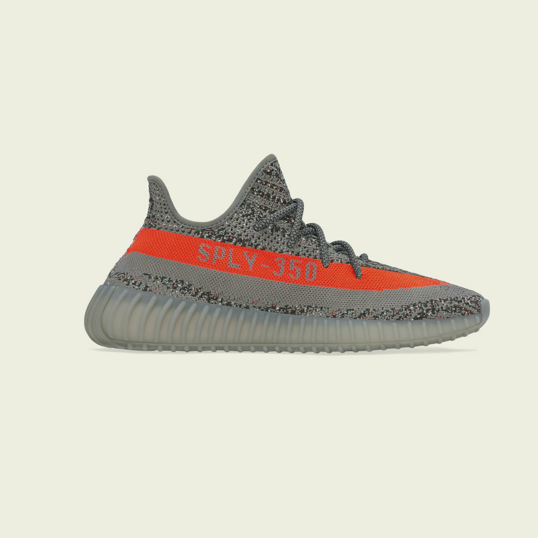 adidas Yeezy Boost 350 V2 Sneakers Beluga Rf Steeple Gray Solar Red  GW1229