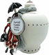 LiebeQueen Mary Poppins Money Box Ceramic White 13x13x20cm