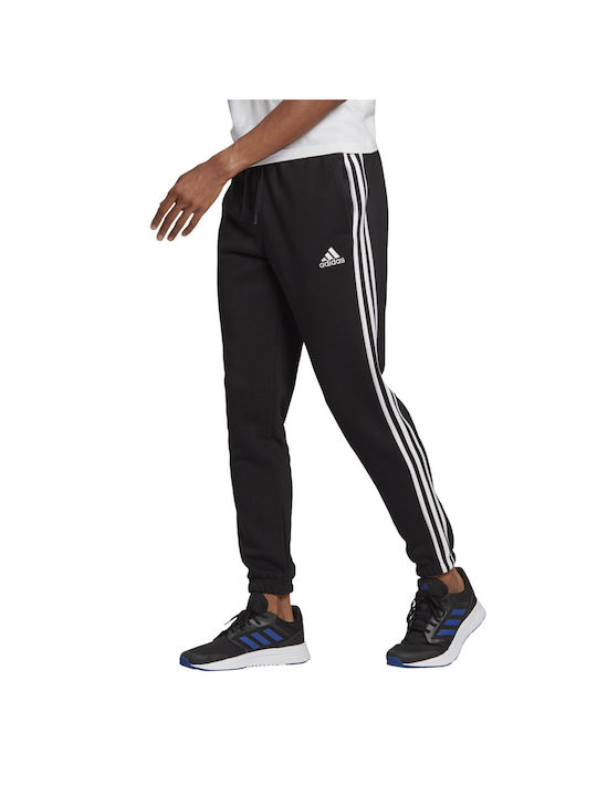 Adidas Essentials Παντελόνι Φόρμας με Λάστιχο Fleece Μαύρο
