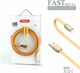 Tranyoo X12-V 1.2m Flat USB 2.0 to micro USB Cable Yellow (PS-108024)