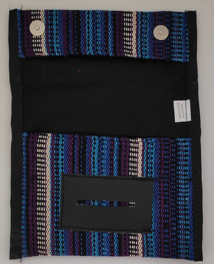 Kostibas Fashion Stoff Tabaktasche Blau mit Verschluss