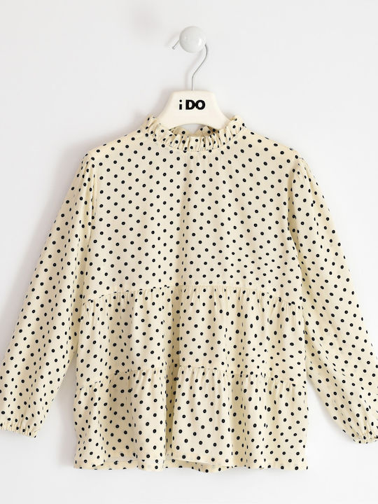 iDO Kids Polka Dot Shirt Beige 4