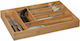Relaxdays Wooden Drawer Cutlery Tray 43x30.5x5cm Brown