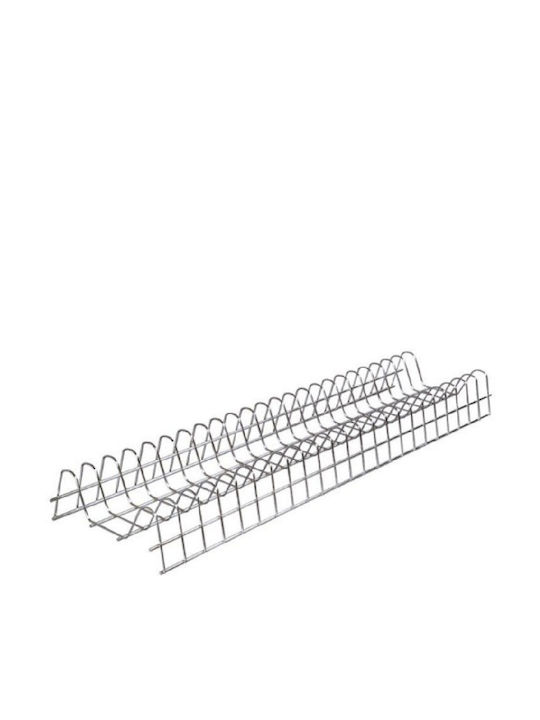 Starax Cabinet Dish Rack Metallic 116.5x26x10cm Silver