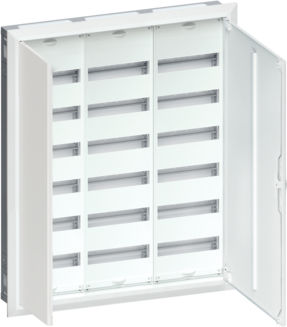 Hager Univers Elektrischer Sicherungskasten Gemauert, 6 Reihen, 36 Elemente B800xH950xT112mm