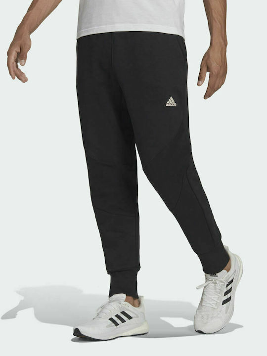Adidas Studio Lounge Παντελόνι Φόρμας με Λάστιχο Fleece Μαύρο
