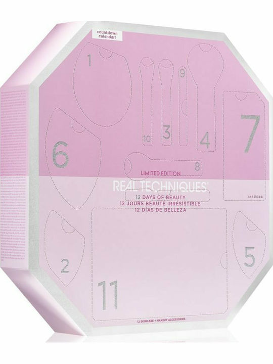 Real Techniques Share The Glow 12 Days Of Beauty Set de machiaj Calendar Advent cu trusă 12buc Real Techniques Share The Glow 12 Days Of Beauty Set de machiaj Calendar Advent cu trusă 12buc