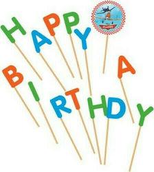 Simple Κεράκι Γενεθλίων Happy Birthday Πολύχρωμο 21084
