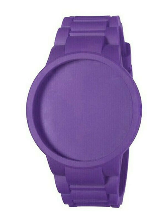 WATX & CO Καουτσούκ Λουράκι Μωβ 44mm