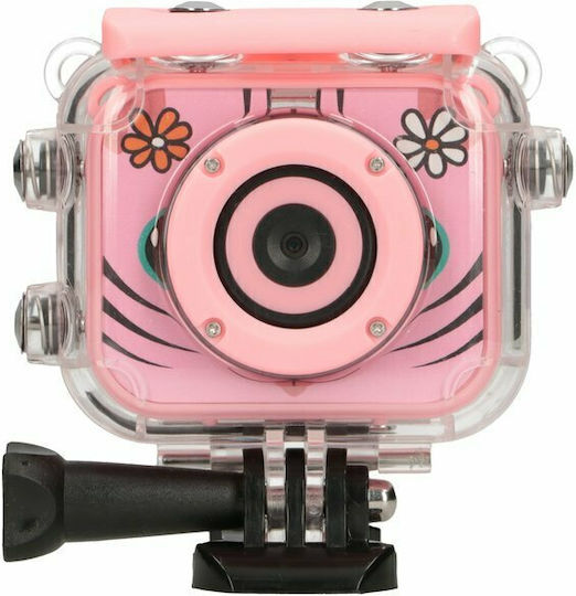 H18 Action Camera HD (720p) με Οθόνη 2" Ροζ