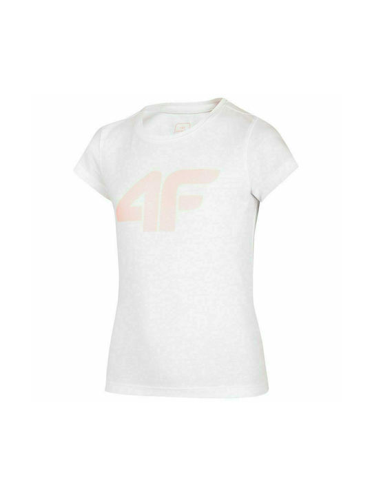 4F Kinder-T-Shirt Weiß