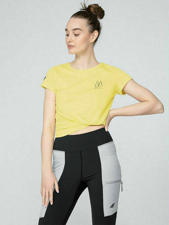 4F Women's Athletic T-shirt Yellow