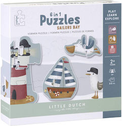 Kids Puzzle 6 in 1 Sailors Bay for 2++ Years 24pcs Little Dutch