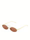 Duchamp Women's Sunglasses with Gold Metal Frame and Orange Lens