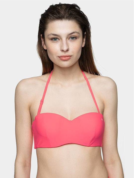 Strapless Bikini Top με Ενίσχυση Πορτοκαλί