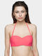 Strapless Bikini Top με Ενίσχυση Πορτοκαλί