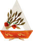 Kallisti Glass Декоративна лодка Стъкло White/Red Голям с нар 20x20x24см 1бр