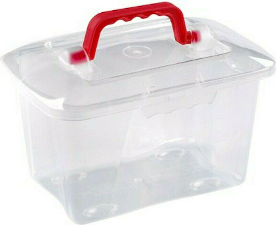Hega Hogar Plastic Cutie de Depozitare cu Capac Transparent 36x12x25cm 1buc
