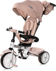 Lorelli Moovo Eva Kids Tricycle Convertible, With Storage Basket, Sunshade & Push Handle for 1-3 Years Beige