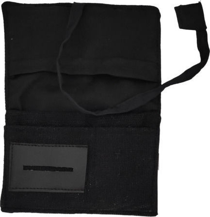Kostibas Fashion Υφασμάτινη Καπνοθήκη Μαύρη Χειροποίητη με Κορδόνι