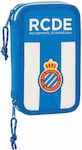 Fabric Prefilled Pencil Case RCD Espanyol with 2 Compartments Blue