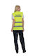 Ergo Women's Safety Vest with Reflective Film Yellow School traffic warden