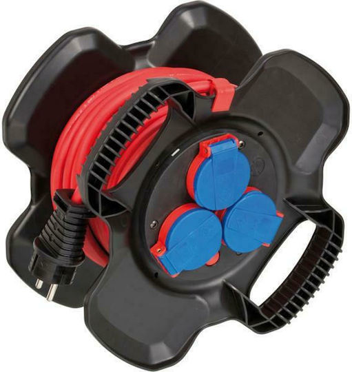 Brennenstuhl Waterproof Extension Reel Cord 3 x 1.5mm²/10m Black