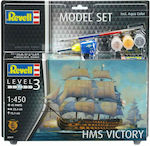 Revell HMS Victory Modeling Figure Ship 45 Pieces in Scale 1:450 with Glue and Paints 22.4x15.1x5cm.