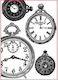 Stamperia Black & White Clocks Tissue paper Dec...