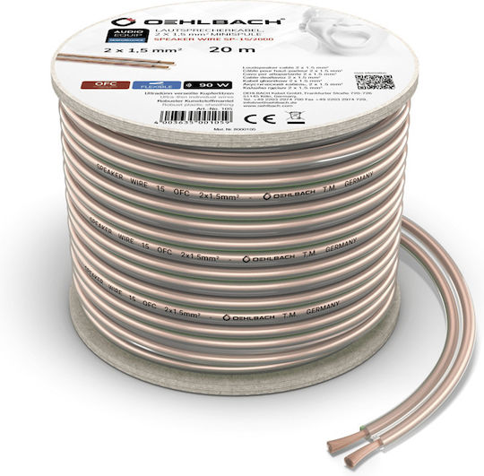 Oehlbach SP-15 Speaker Cable Unterminated 20m (D1C105)