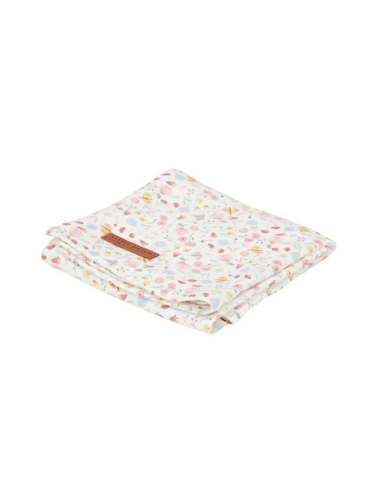 Little Dutch Blanket Cot Flowers & Butterflies Cotton 120x120cm.