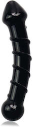 Lovetoy Glass Romance Glass Dildo Black 18cm