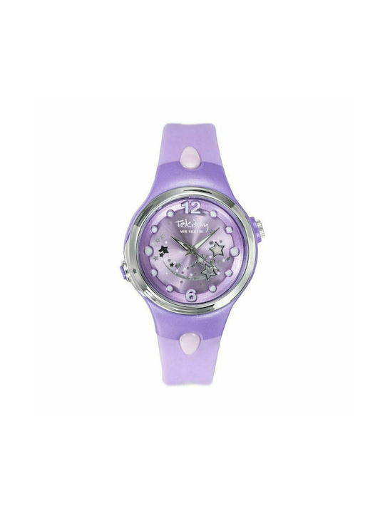 Tekday Kids Analog Watch with Rubber/Plastic Strap Lilac