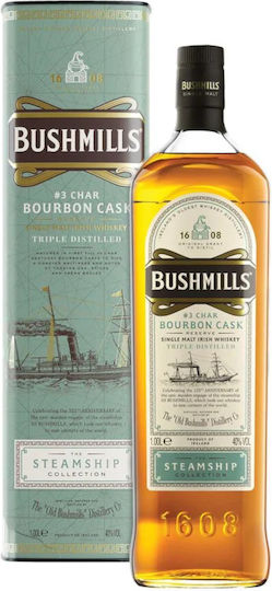 #3 Char Bourbon Cask Steamship Collection Single Malt Ουίσκι Ιρλανδίας σε Κουτί 40% 1000ml