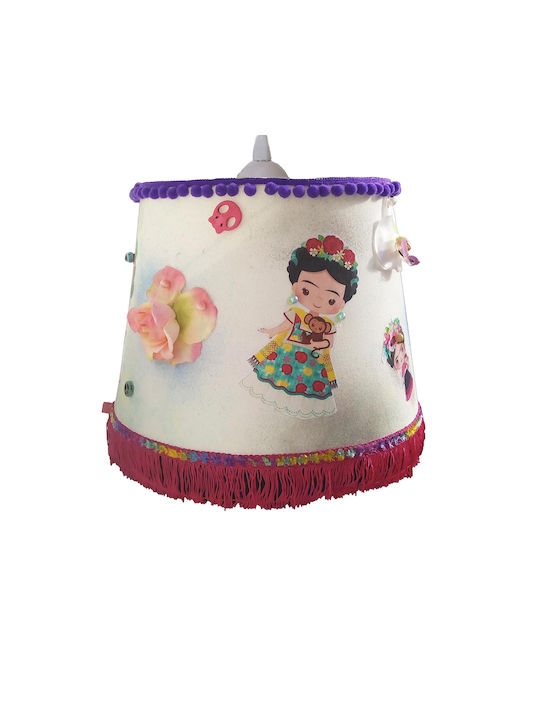 Oxygen Frida Τ84 Single Bulb Kids Lighting Pendant of Fabric with Drive Size E27 Purple