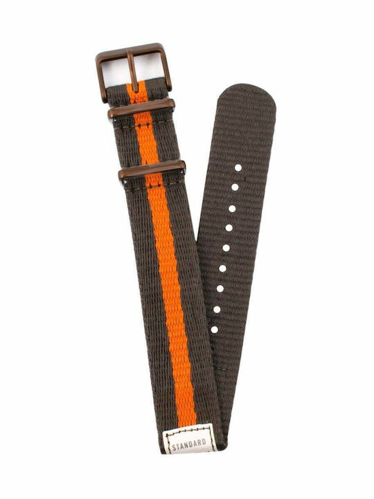 Timex Υφασμάτινο Λουράκι Καφέ/Πορτοκαλί 20mm
