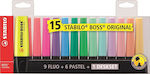 Stabilo Boss Deskset Markere de subliniere Multicolor 15buc