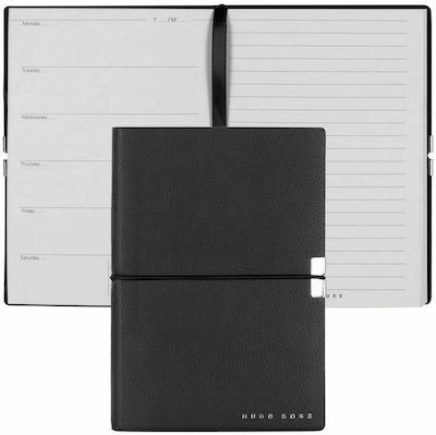 Hugo Boss Elegance Storyline Notebook A6 Ruled with Elastic Black