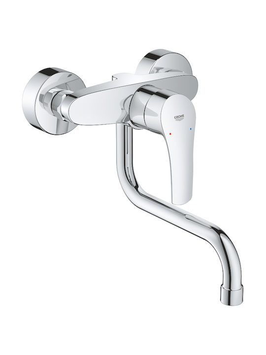 Grohe Eurosmart Wall Kitchen Faucet Silver
