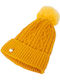 CP-01 Γυναικείος Pom Pom Beanie Σκούφος σε Κίτρινο χρώμα