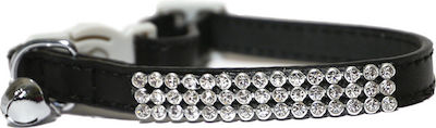 Rosewood Diamante Cat Collar Black 24cm