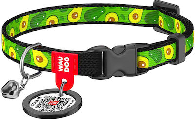 WauDog Avocado Cat Collar με Smart ID Green 10mm x 20-30cm