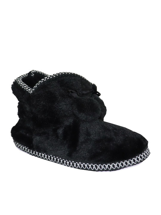 Women's Winter Slippers Boots with Fur Black