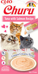 Inaba Churu Bites Snack Treats with Salmon Tuna & Salmon for Adult Cats 14gr IN106