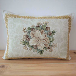 Sette Colori Christmas Decorative Rectangular Pillow Case Beige 30x50cm